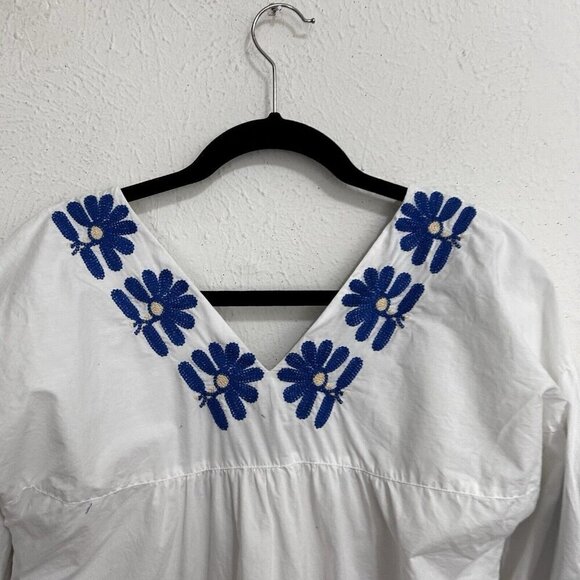 MADEWELL Embroidered Blanca Dress Size XS Short Shift Summer Vacation Date Boho - Picture 9 of 13